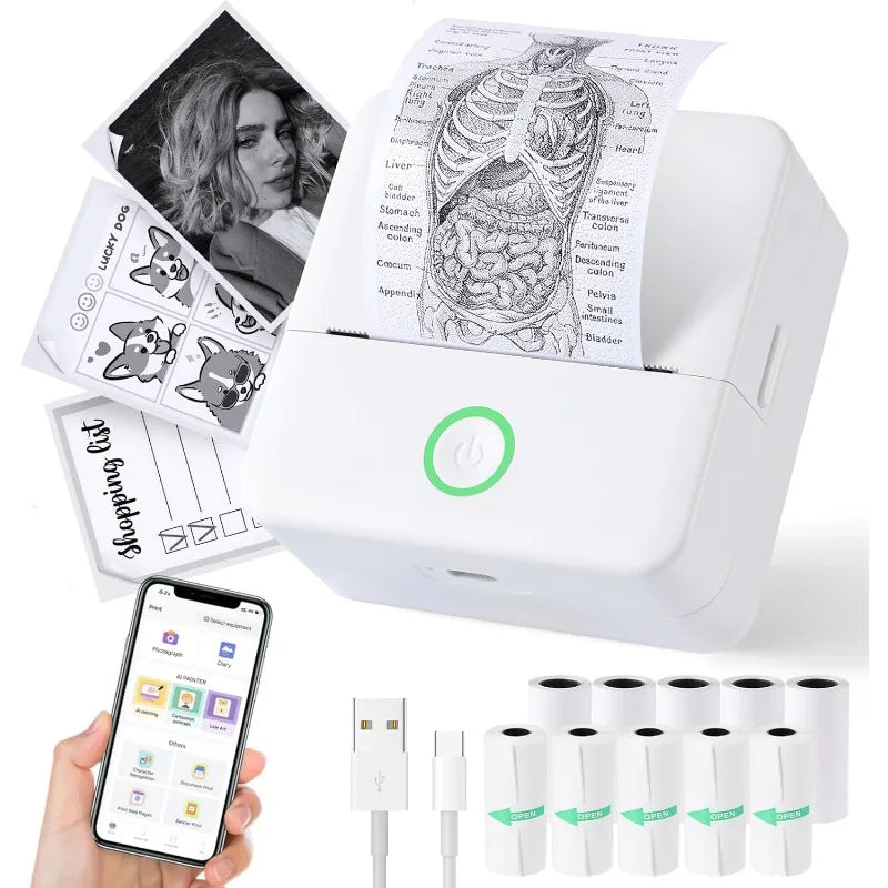 Mini Pocket Printer – Print direct foto's en stickers