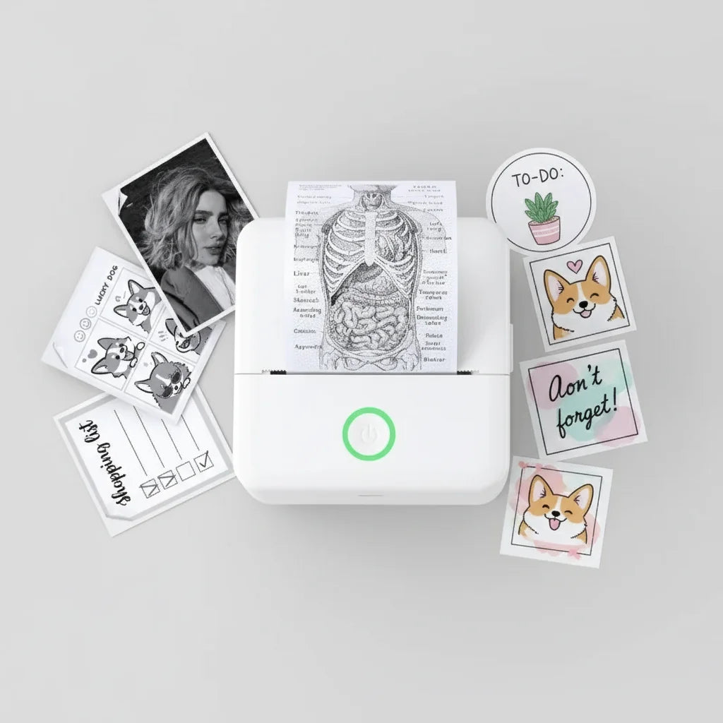 Mini Pocket Printer – Print direct foto's en stickers